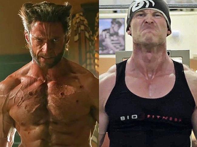 14. Hugh Jackman ve İkiz Dublörü Richard Bradshaw (X-Men Days of Future Past)