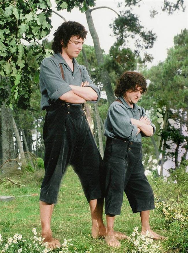 2. Elijah Wood ve İkiz Dublörü Kiran Shah (The Hobbit)