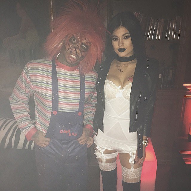 Kylie-Jenner-Tyga-dressed-up-Chucky-his-bride-LA