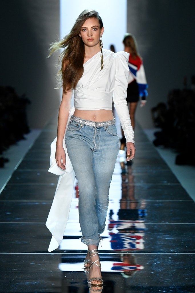 Model on the catwalk