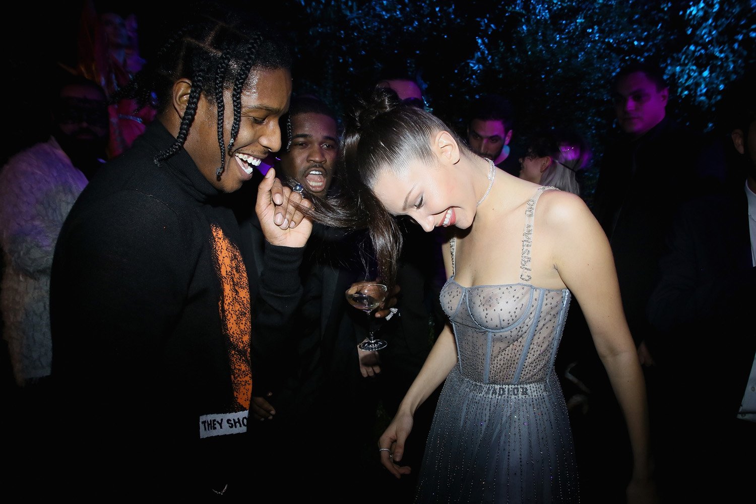 PARIS, FRANCE - JANUARY 23: ASAP Rocky, ASAP Ferg, and Bella Hadid attend the Christian Dior Haute Couture Spring Summer 2017 Bal Masque as part of Paris Fashion Week on January 23, 2017 in Paris, France. (Photo by Victor Boyko/Getty Images for Dior) *** Local Caption *** ASAP Rocky; ASAP Ferg; Bella Hadid