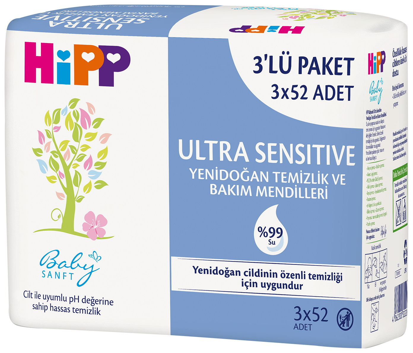 HİPP Babysanft Ultra Sensitive Temizleme ve Bakım Mendilleri